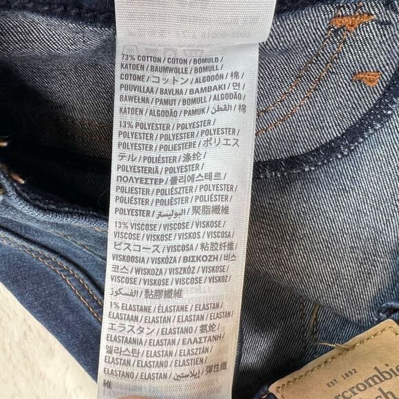 Abercrombie & Fitch Jegging Dark Wash Stretch Jeans Womens Size 26x29 Low Rise - Picture 9 of 9